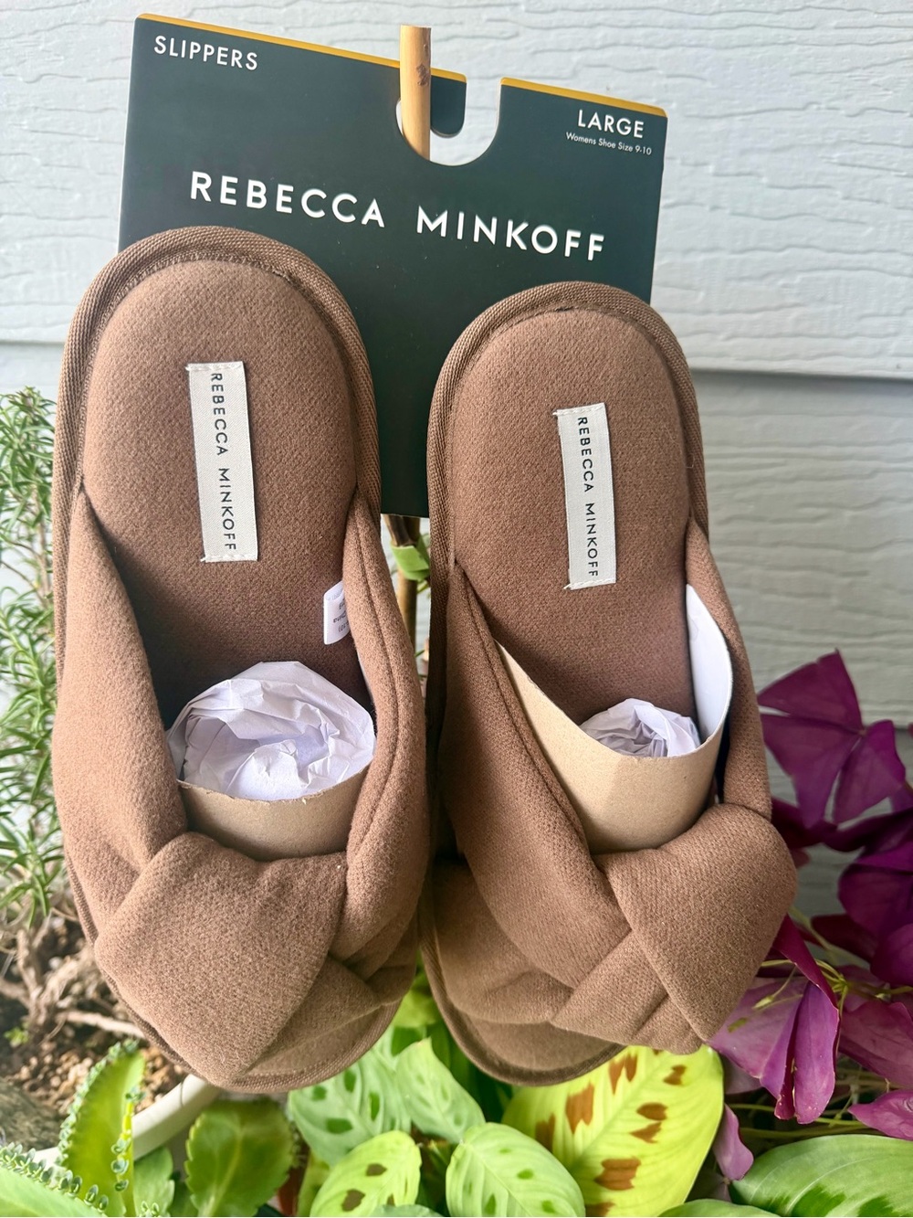 REBECCA MINKOFF Knotted Slide Slippers in Brown (L) 9-10 - Picture 9 of 9